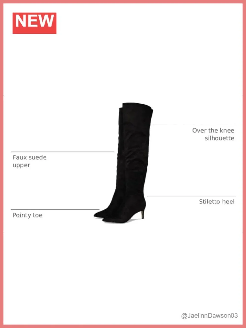 Faux Suede Over-the-Knee Stiletto Boots Pointed Toe Zip Closure Fall Boots